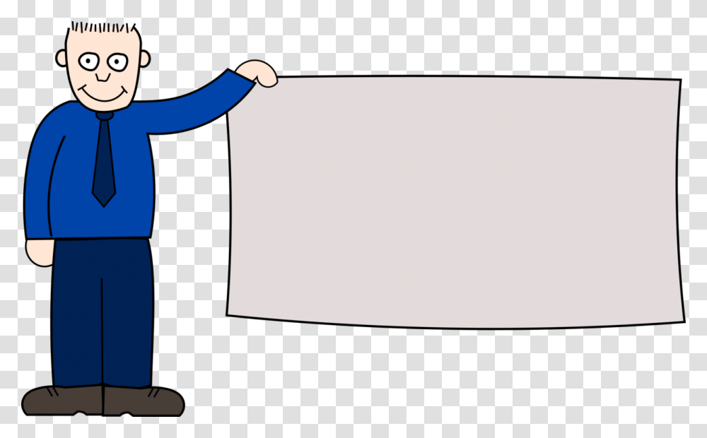 Standinghuman Behaviorangle Man Holding Sign Cartoon, White Board, Arm, Scroll, Screen Transparent Png