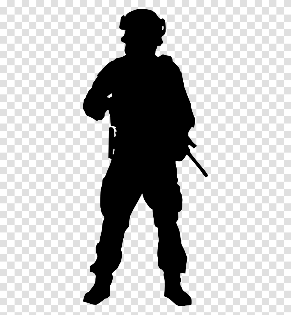 Standingsilhouetteclip Art Soldier Silhouette, Gray, World Of Warcraft Transparent Png