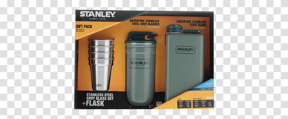 Stanley Shot Glass Set Plastic, Bottle, Shaker, Steel, Cylinder Transparent Png