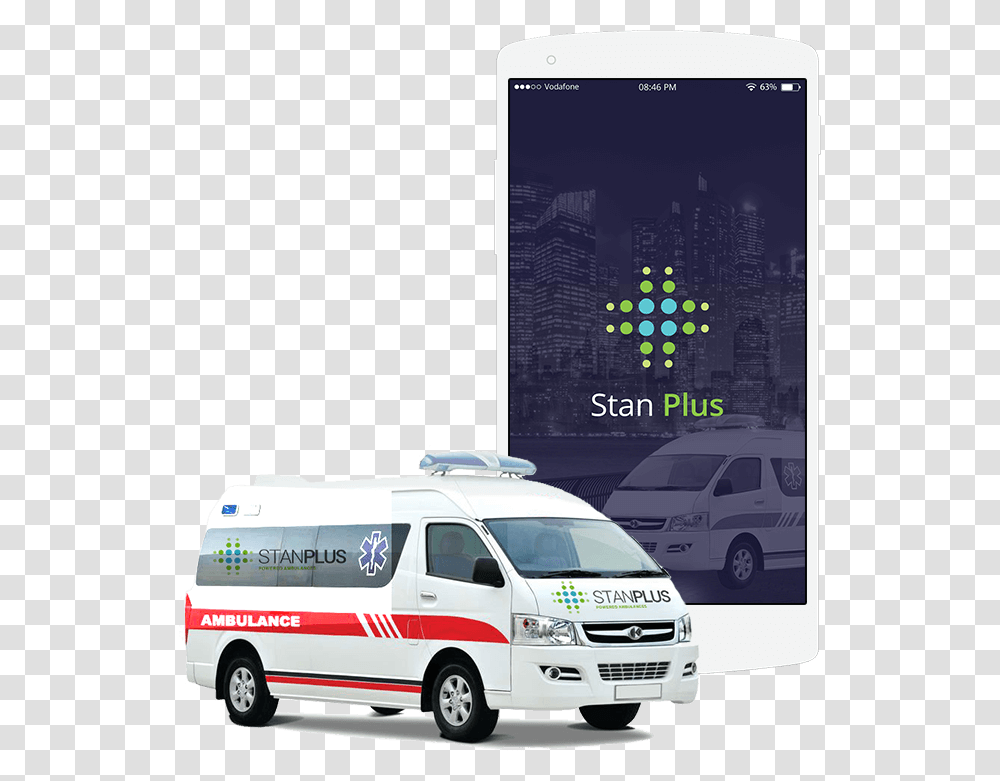 Stanplus Is An On Demand Ambulance Facility That Operates Winger Ambulance, Car, Vehicle, Transportation, Van Transparent Png
