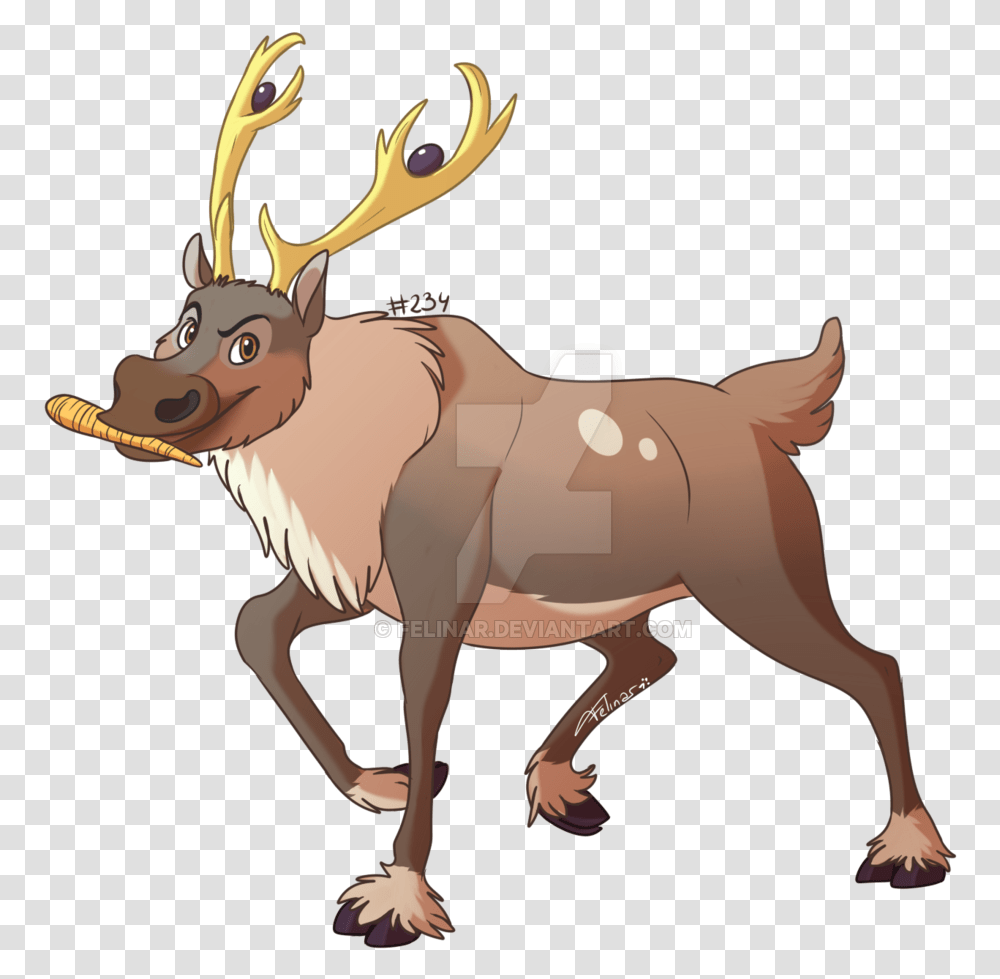 Stantler By Felinar D6zpu9d Cartoon, Elk, Deer, Wildlife, Mammal Transparent Png