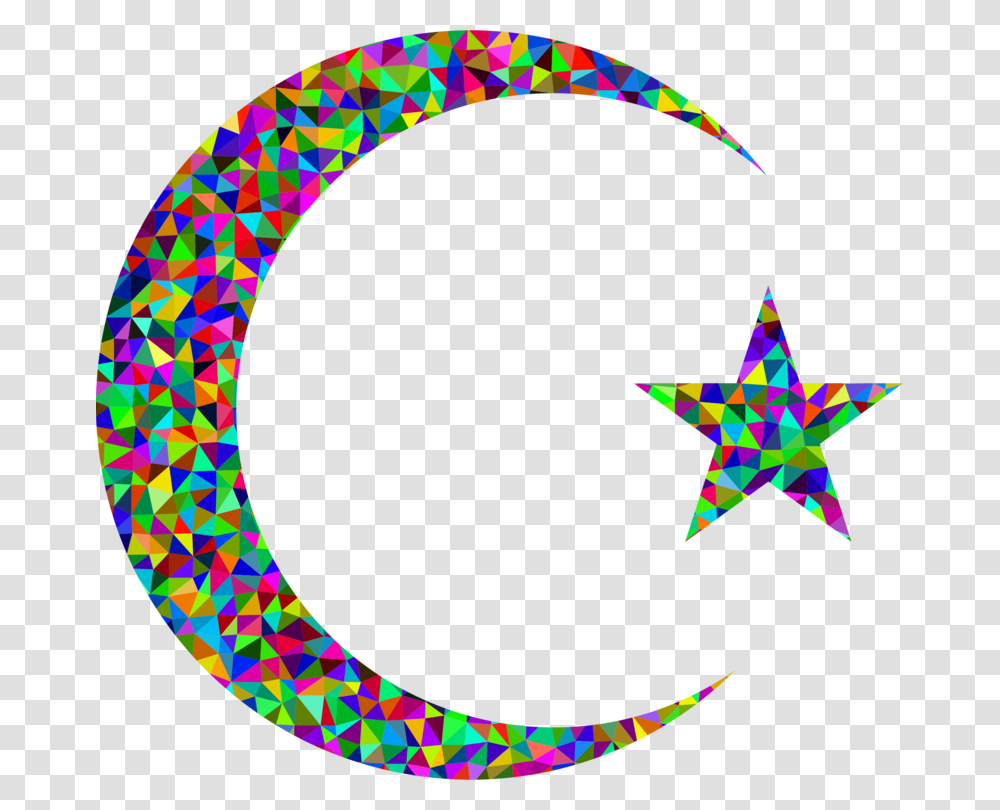 Star And Crescent Moon Symbols Of Islam, Star Symbol, Flag, Balloon Transparent Png