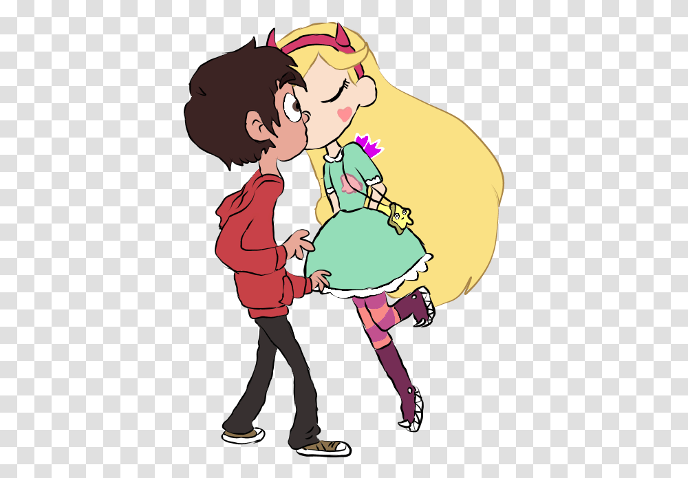 Star And Marco First Kiss Star E Marco, Person, Human, Female, Hug Transparent Png