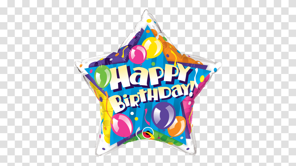 Star Birthday Sparkling Balloons Birthday Balloons, Clothing, Party Hat, Diaper, Swimwear Transparent Png