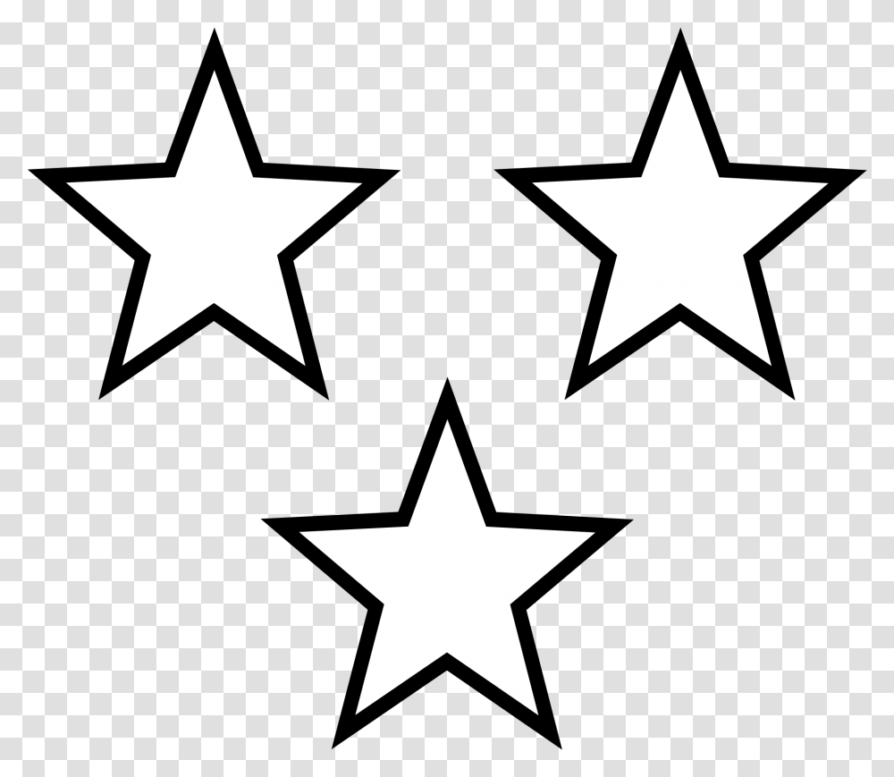 Star Black And White 3 Stars Clipart Black And White, Cross, Symbol, Star Symbol Transparent Png