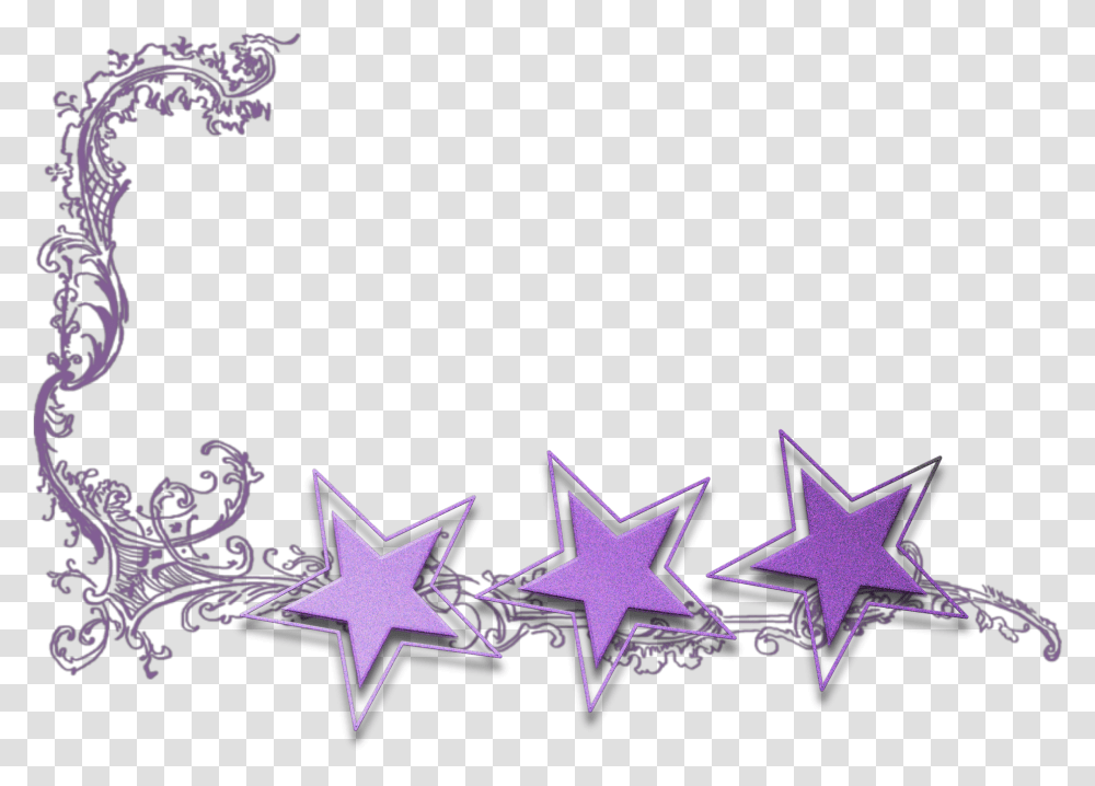 Star Border Mq Pink Vector Star Stars Border Silver And Purple Stars Border Transparent Png