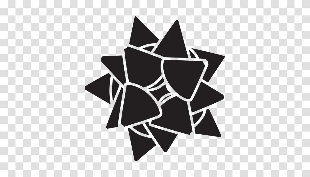 Star Bow Black, Recycling Symbol Transparent Png