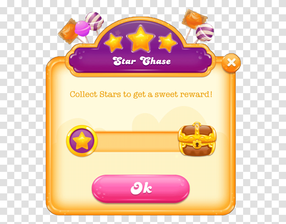 Star Chase Candy Crush Star Chest, Text, Birthday Cake, Dessert, Food Transparent Png