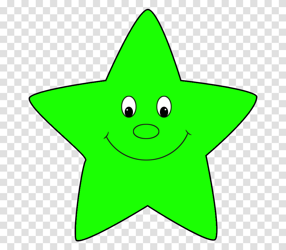 Star Clipart Green Smiley Face Star, Star Symbol Transparent Png