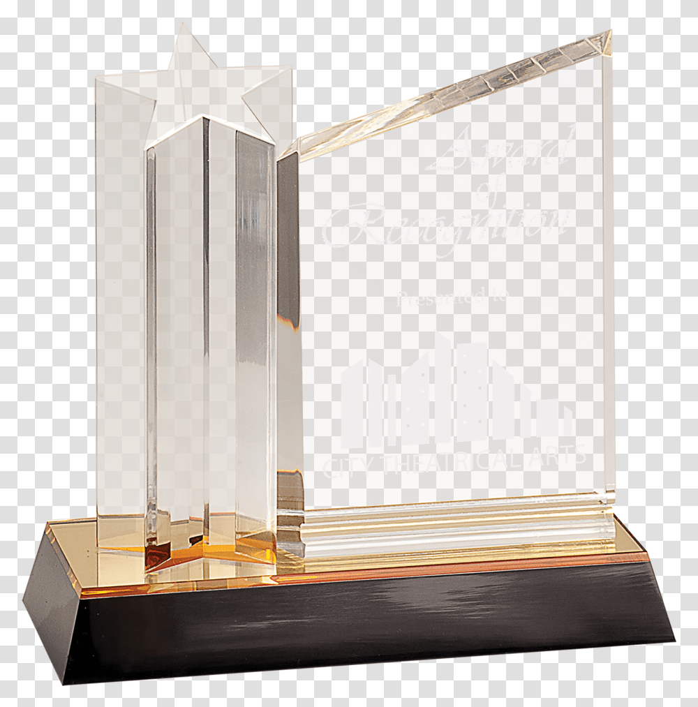 Star Column Acrylic Wclear Plaque Plywood, Trophy Transparent Png