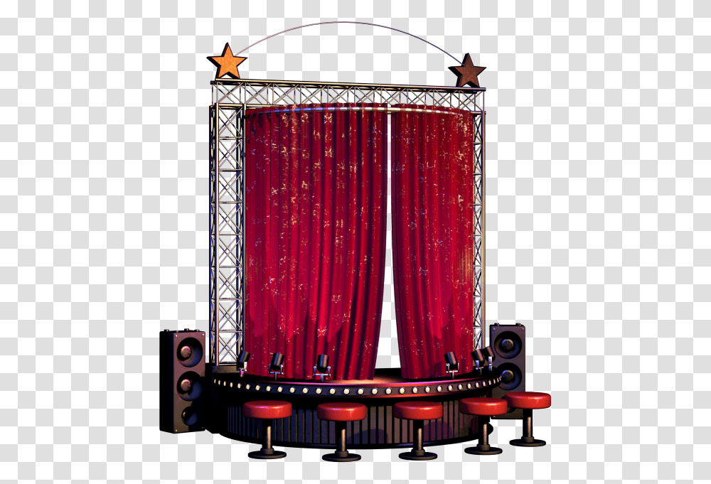 Star Curtain Stage Fnaf Download, Interior Design, Indoors, Room, Gate Transparent Png