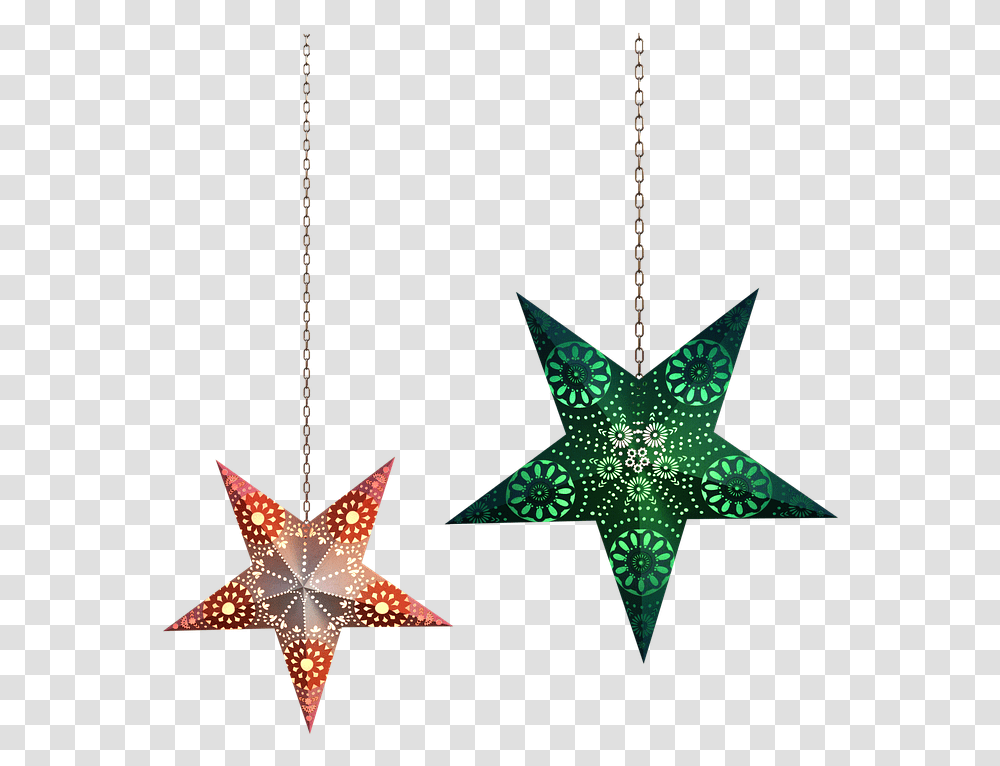Star Deco Chains Hanging Bright Colorful Social Ecology, Star Symbol, Ornament, Pattern, Fractal Transparent Png