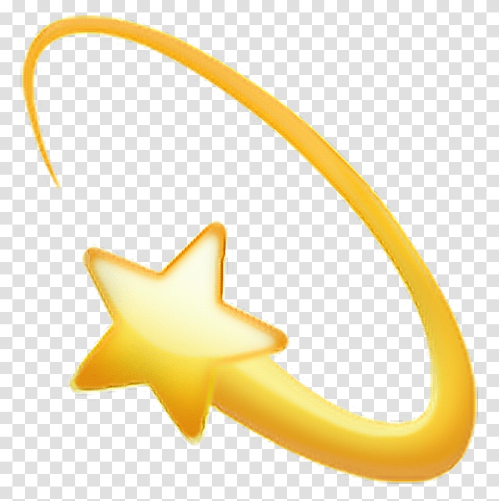 Star Emoji Emojisticker Sticker Nona Ios Emoji, Symbol, Star Symbol, Banana, Fruit Transparent Png