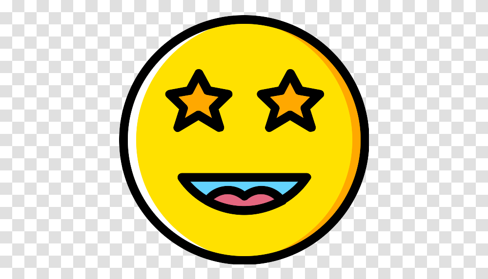 Star Emoji Icon Circle, Symbol, Star Symbol, Pac Man Transparent Png