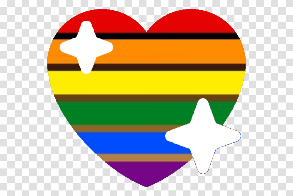 Star Emoji Poc Lgbtq Gradient Pride Sparkle Heart Discord Pride Heart Emojis, Symbol, Star Symbol Transparent Png