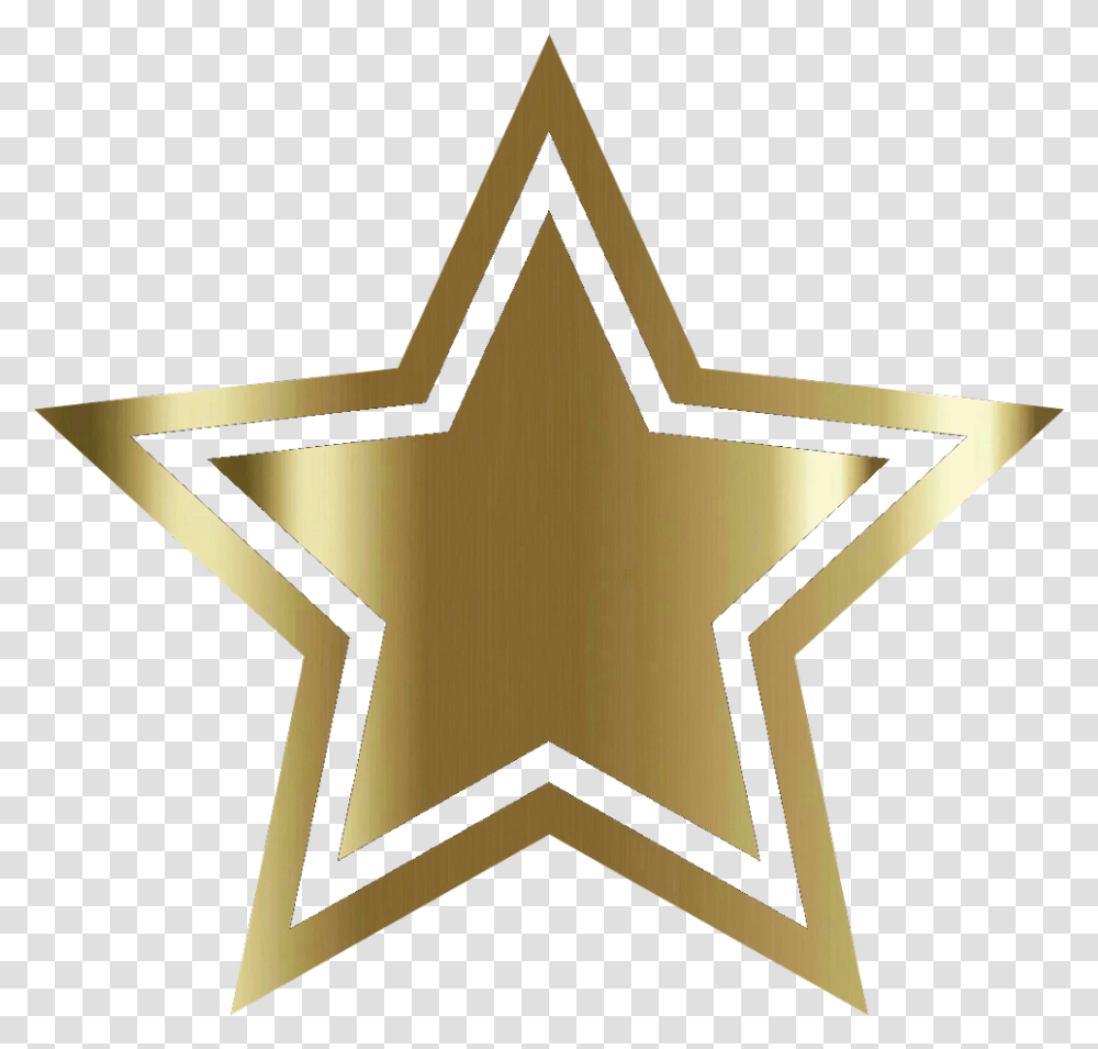 Star Estrela Gold Golden Ouro Dourada Stars Cowboys Decal, Cross, Star Symbol Transparent Png