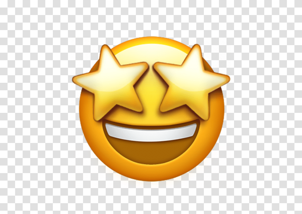 Star Eye Emoji Background Star Eye Emoji, Plant, Pac Man Transparent Png