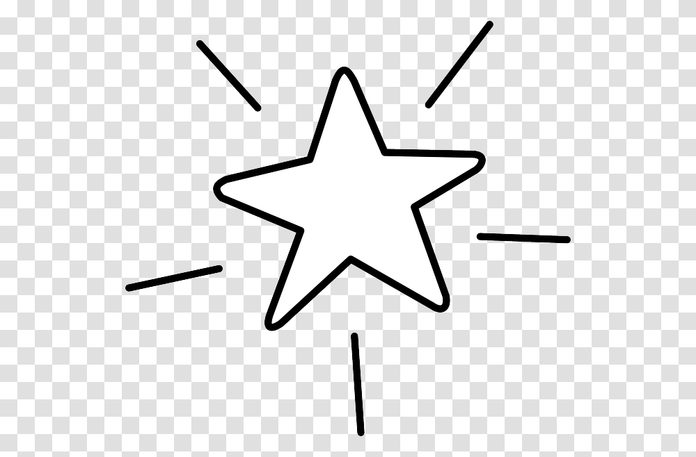 Star Favorite Shine Bookmark Star Clipart Black And White, Star Symbol, Number Transparent Png
