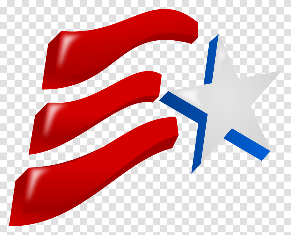 Star Flag Red Free Vector Graphic On Pixabay Independence Day Clip Art, Axe, Tool, Symbol, Star Symbol Transparent Png