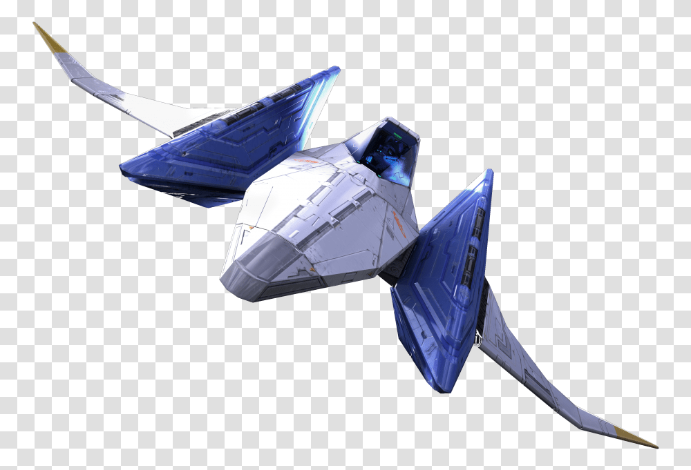 Star Fox Arwing Origami, Spaceship, Aircraft, Vehicle, Transportation Transparent Png