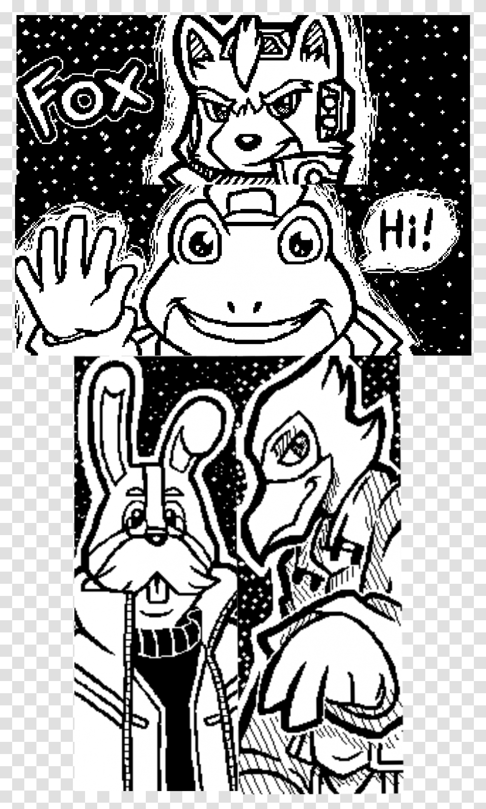 Star Fox, Doodle, Drawing, Poster Transparent Png