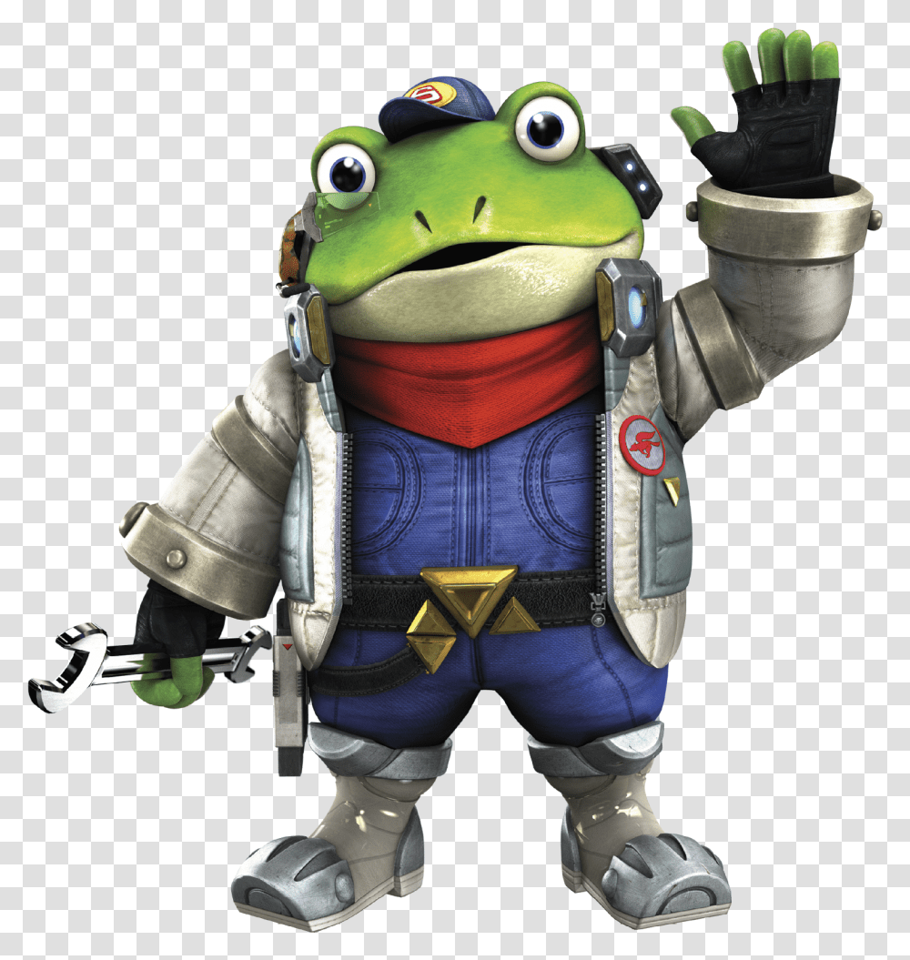 Star Fox Zero Eguide Slippy Toad Star Fox, Toy, Robot, Figurine, Animal Transparent Png