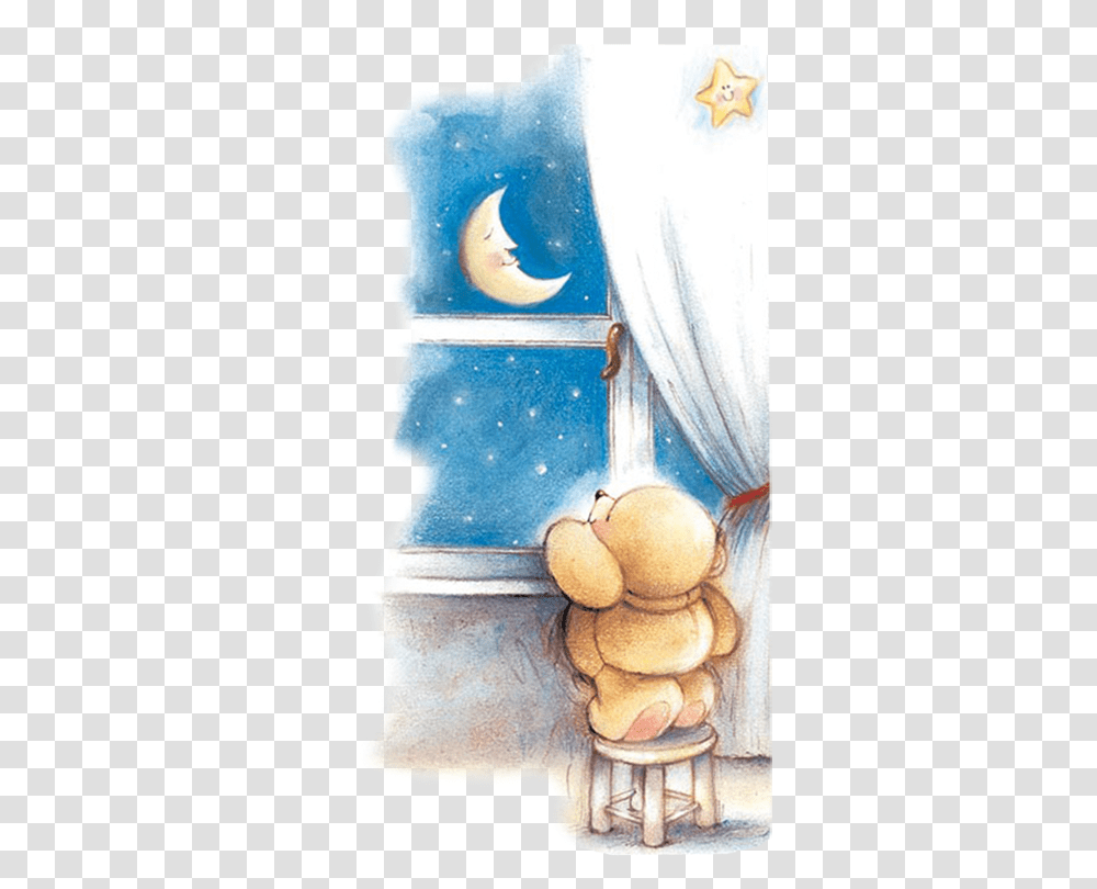 Star Friends Cliparts Forever Friends Bear Good Night, Painting, Plant, Snowman, Winter Transparent Png