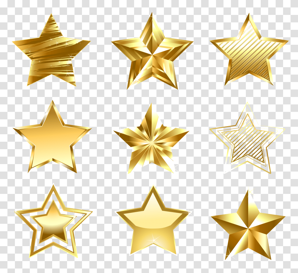 Star Gold Diagram Clip Art Golden Stars, Star Symbol, Cross, Lighting Transparent Png