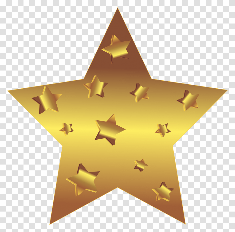 Star Gold Stars Free Vector Graphic On Pixabay Stjerner Tegning, Bird, Animal, Star Symbol, Airplane Transparent Png