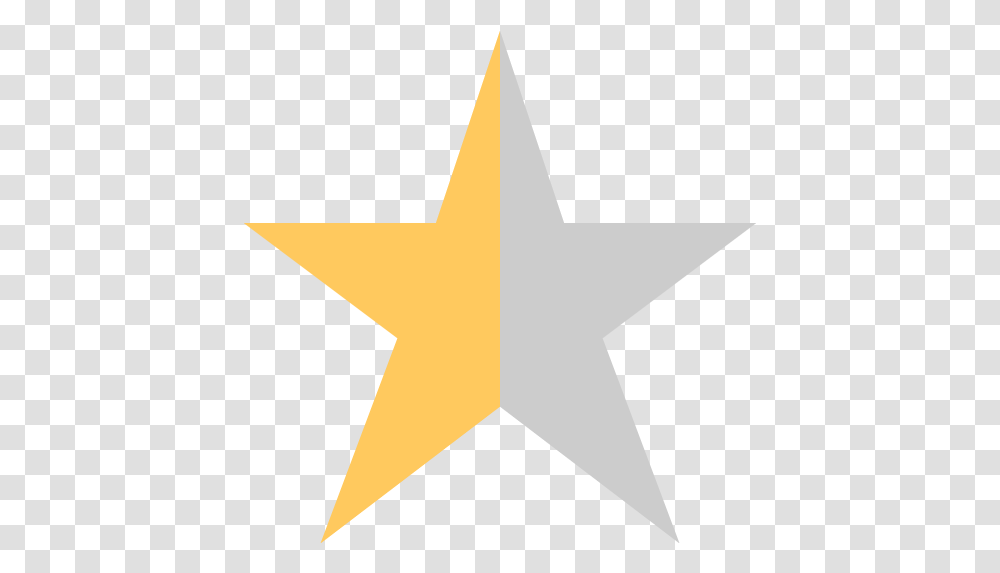 Star Half Icon 7 Half Star Svg, Cross, Symbol, Star Symbol Transparent Png