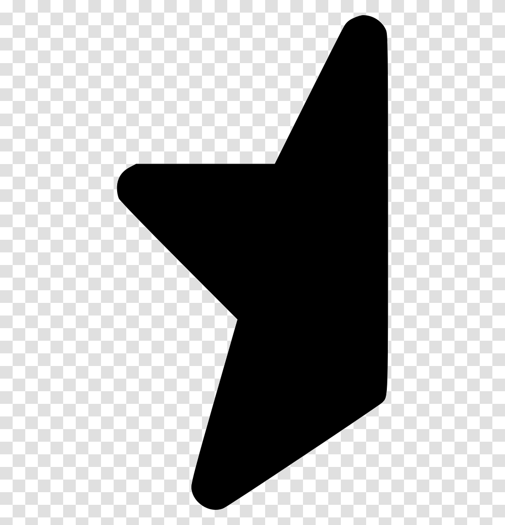 Star Half Jet Aircraft, Star Symbol, Logo, Trademark Transparent Png