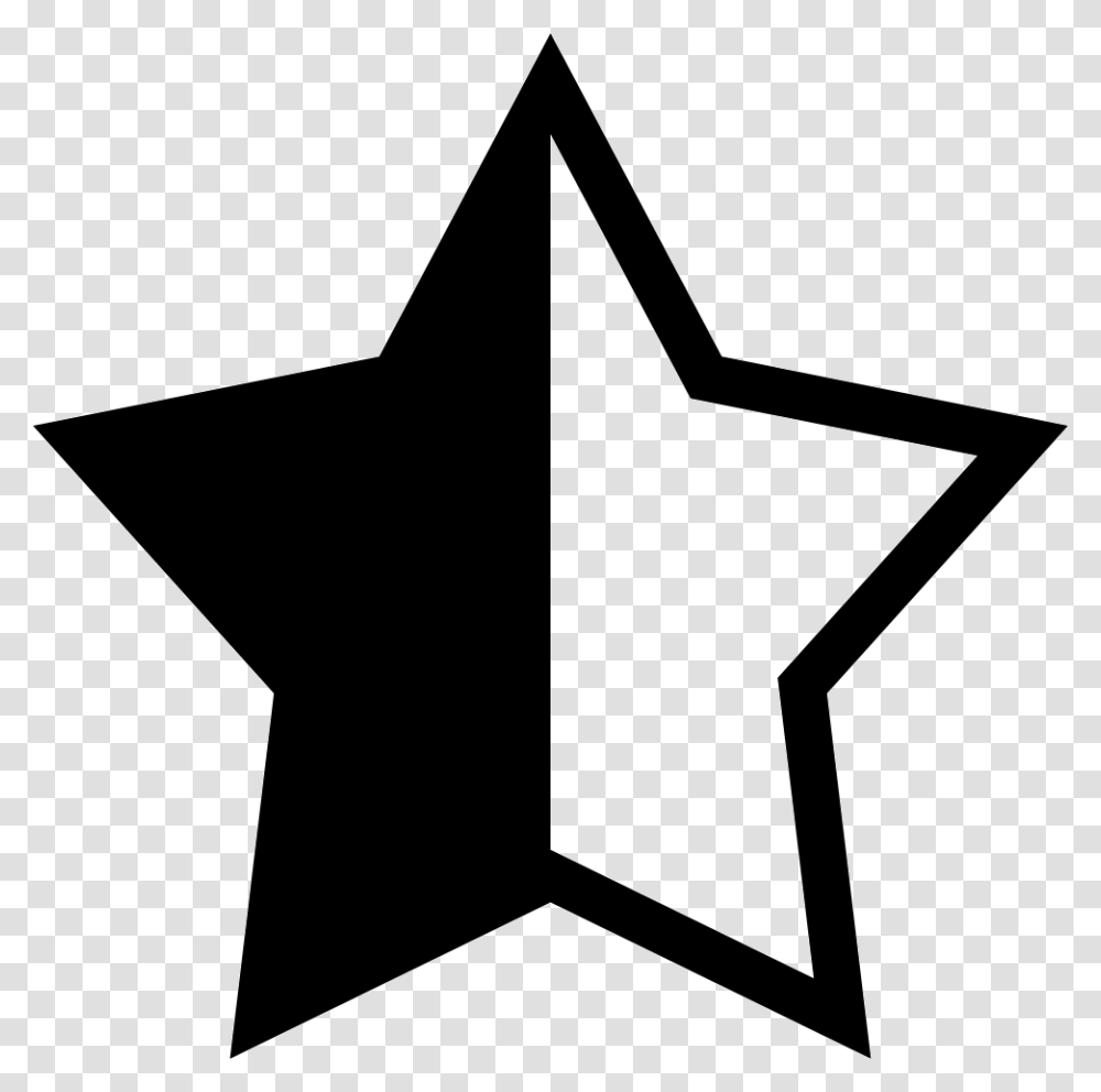 Star Half Star Svg Rating Star And Half Star, Star Symbol, Cross, Axe Transparent Png