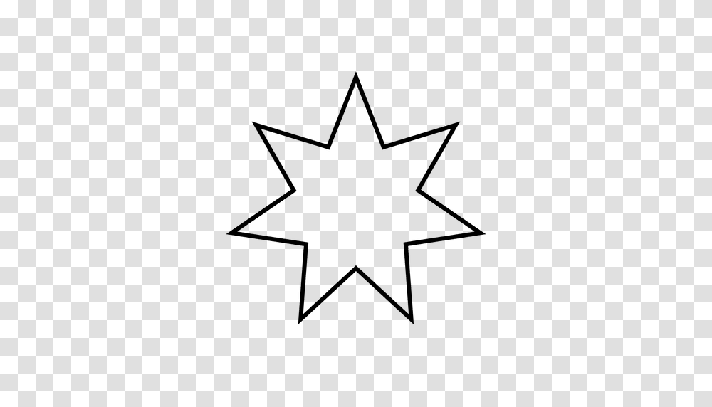 Star Heptagram Outline, Cross, Star Symbol Transparent Png