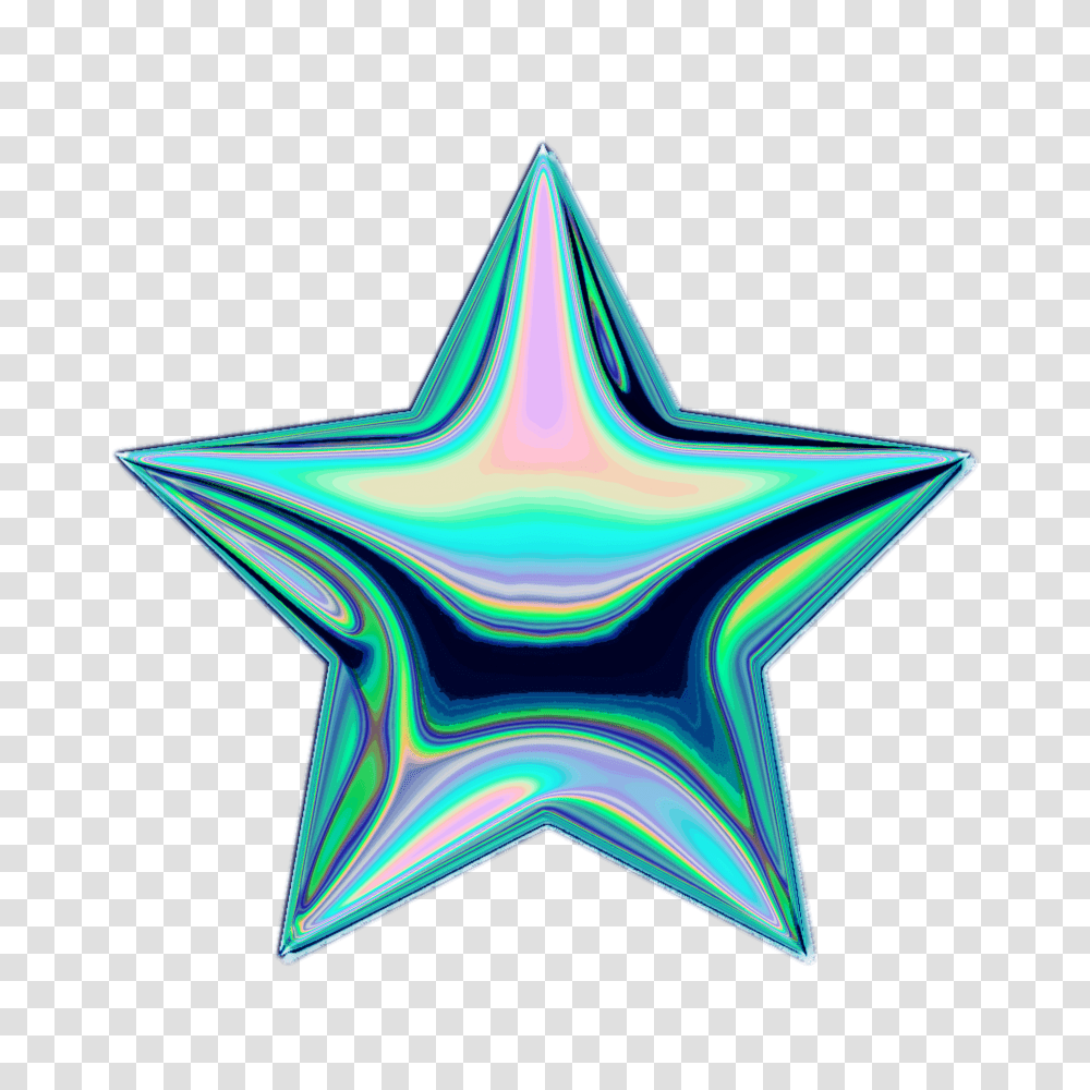 Star Holo Holographic Tumblr Vaporwave Aesthetic Colorf, Star Symbol Transparent Png