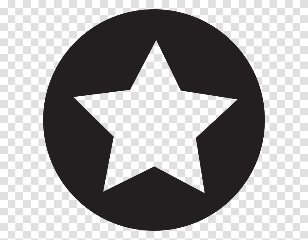 Star Icon Flat Black Emblem Favourite Rate Mark Down Arrow Icon, Star Symbol, Cross Transparent Png