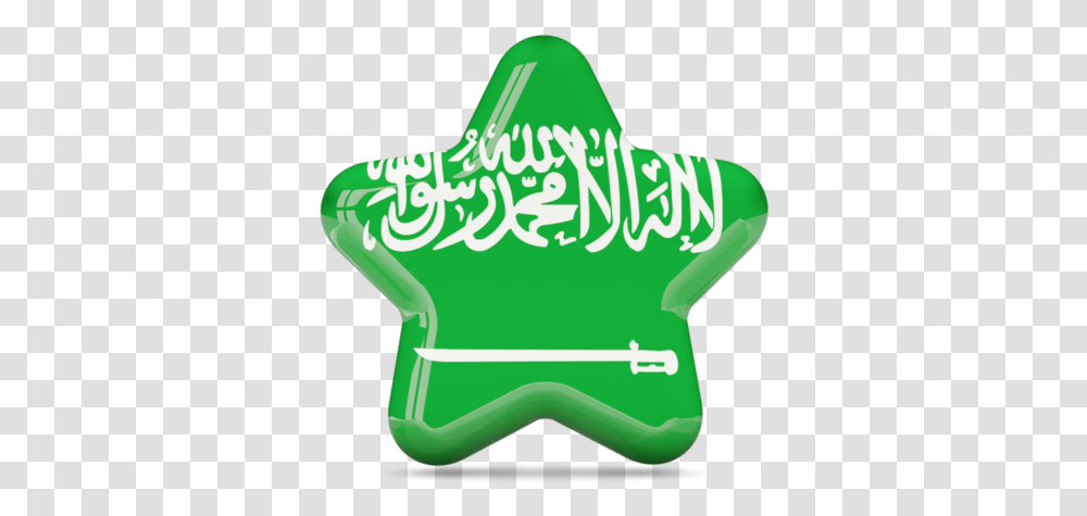 Star Icon Illustration Of Flag Saudi Arabia High Resolution Ksa Flag, Clothing, Text, Helmet, Hat Transparent Png