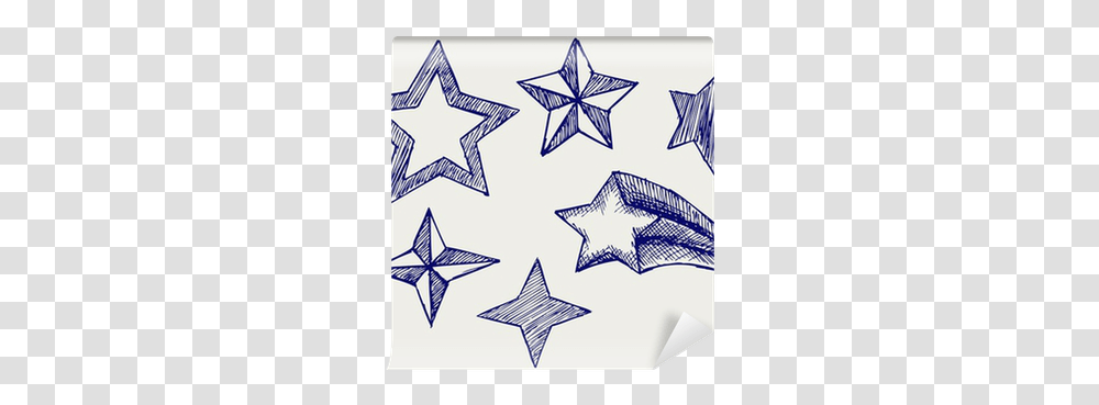 Star Icons Doodle Style Wall Mural • Pixers We Live To Change Different Ways To Draw A Star, Star Symbol, Rug Transparent Png