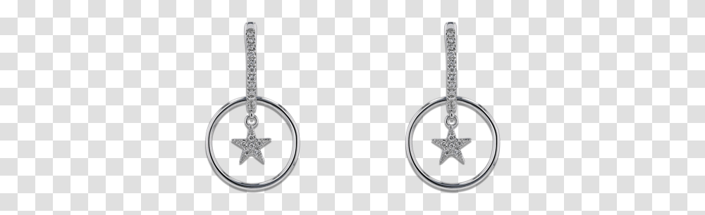 Star In Circle Diamond Earring Earrings, Accessories, Jewelry, Wheel, Car Transparent Png