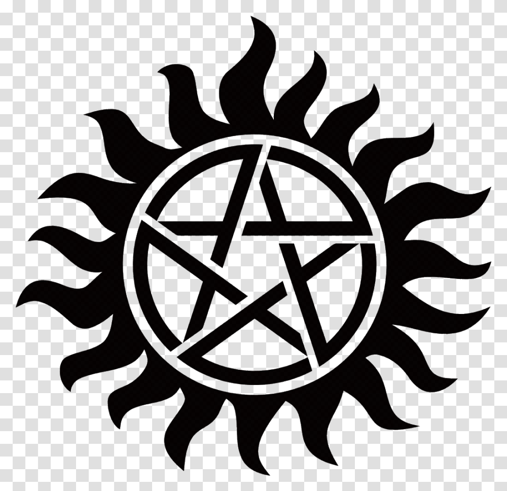 Star In Sun Tattoo Supernatural Tattoo, Outdoors, Star Symbol, Mansion Transparent Png