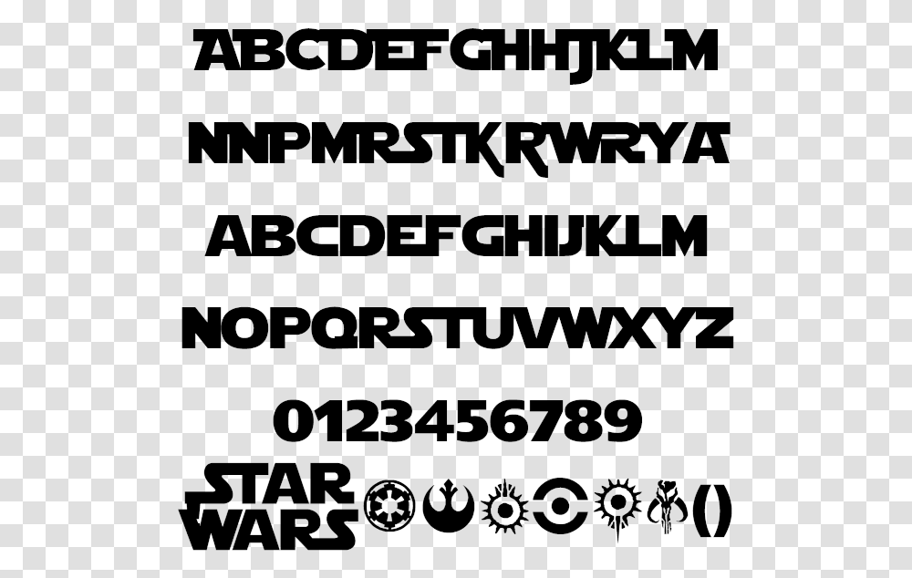 Star Jedi Example Star Wars Font, Gray, World Of Warcraft, Halo Transparent Png