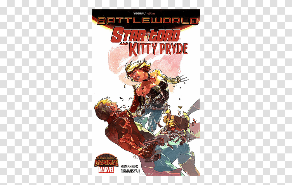 Star Lord And Kitty Pryde Comic, Advertisement, Poster, Person, Comics Transparent Png