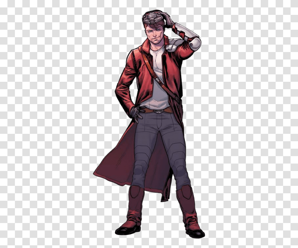 Star Lord File Download Free Mark Bagley All New X Men, Clothing, Person, Coat, Costume Transparent Png