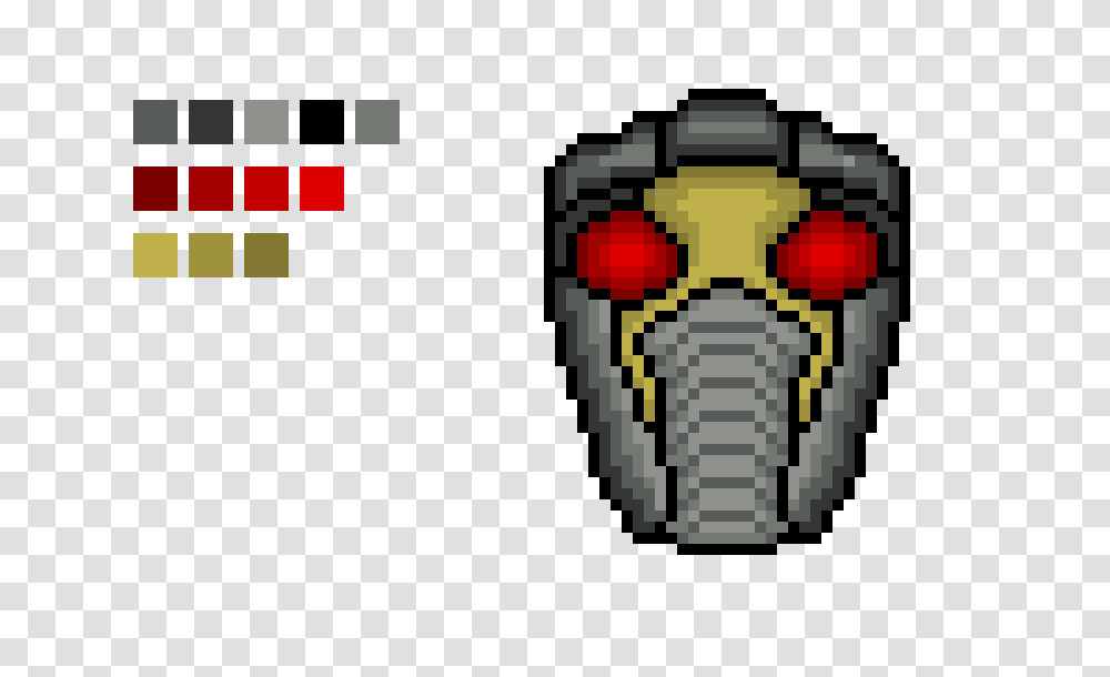 Star Lord Mask Pixel Art Maker, Weapon, Grenade, Bomb, Minecraft Transparent Png