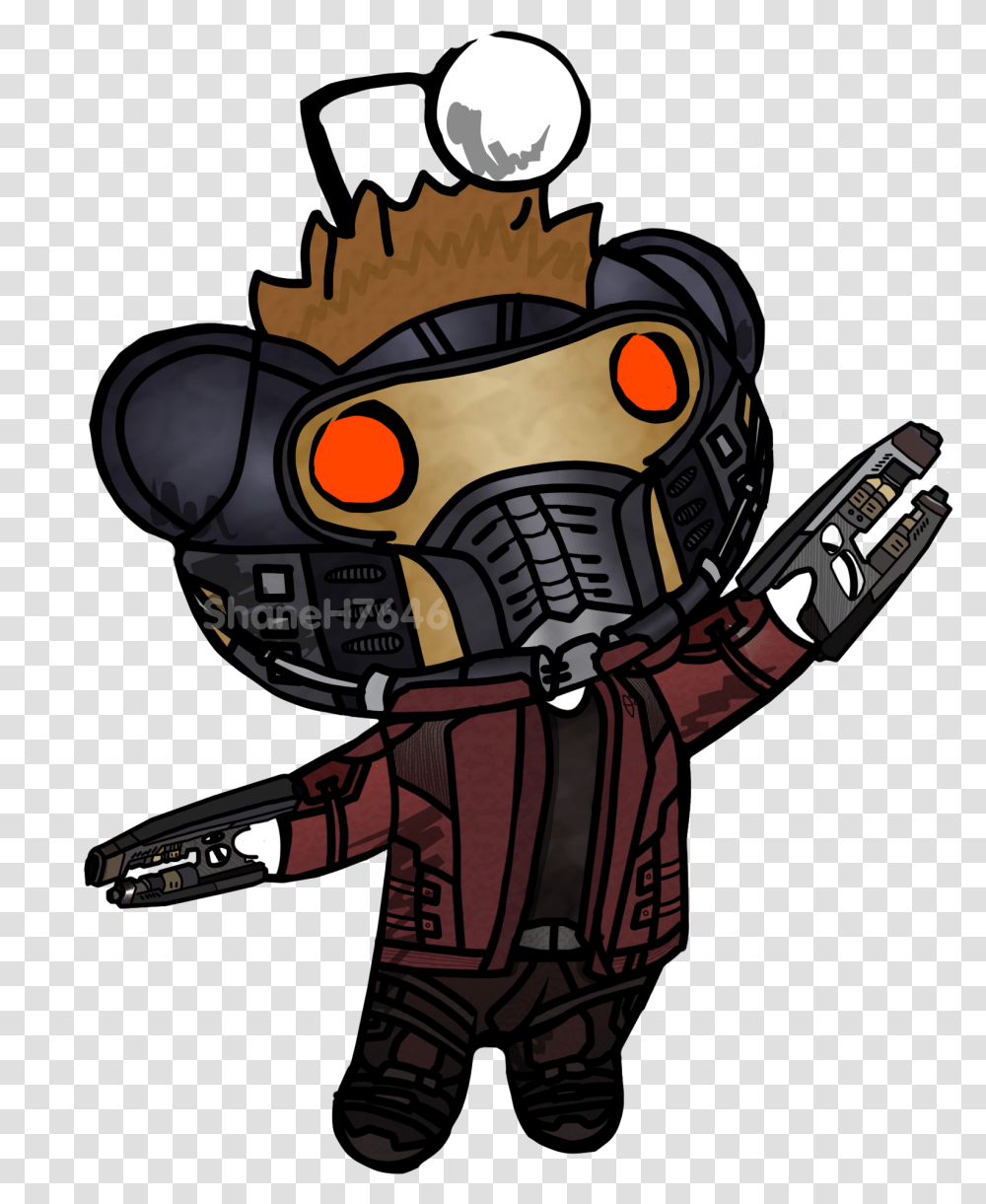 Star Lord Peter Quill Snoo Snoos Peter Quill Desenho, Helmet, Clothing, Apparel, Robot Transparent Png