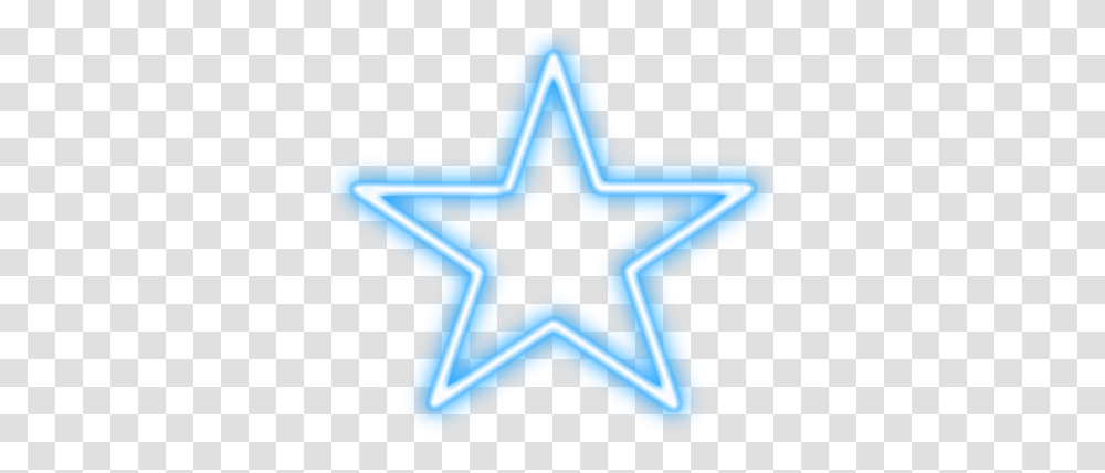 Star Neon Blue Neonstar Freetoedit Sticker By Picsart Neon Pink Star, Star Symbol, Mailbox, Letterbox Transparent Png