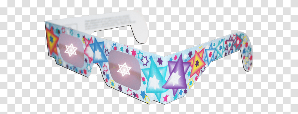 Star Of David 3d Glasses Holiday Specs 3d Glasses Lights Hanukkah Glasses, Flag, Symbol, Text, Purple Transparent Png