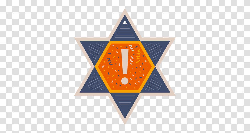 Star Of David Exclamation Mark Banner Essex County Department, Symbol, Star Symbol, Sign, Triangle Transparent Png