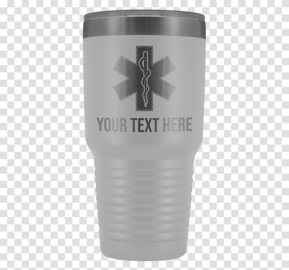 Star Of Life Emsparamedic Your Text Here 30oz Tumbler Free Cylinder, Bottle, Shaker, Alcohol, Beverage Transparent Png