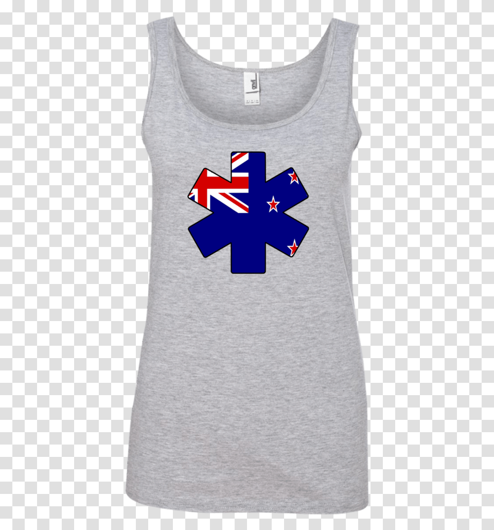 Star Of Life New Zealand Ladies' 100 Ringspun Cotton Tank Top Logo, Clothing, Apparel, Rug, T-Shirt Transparent Png