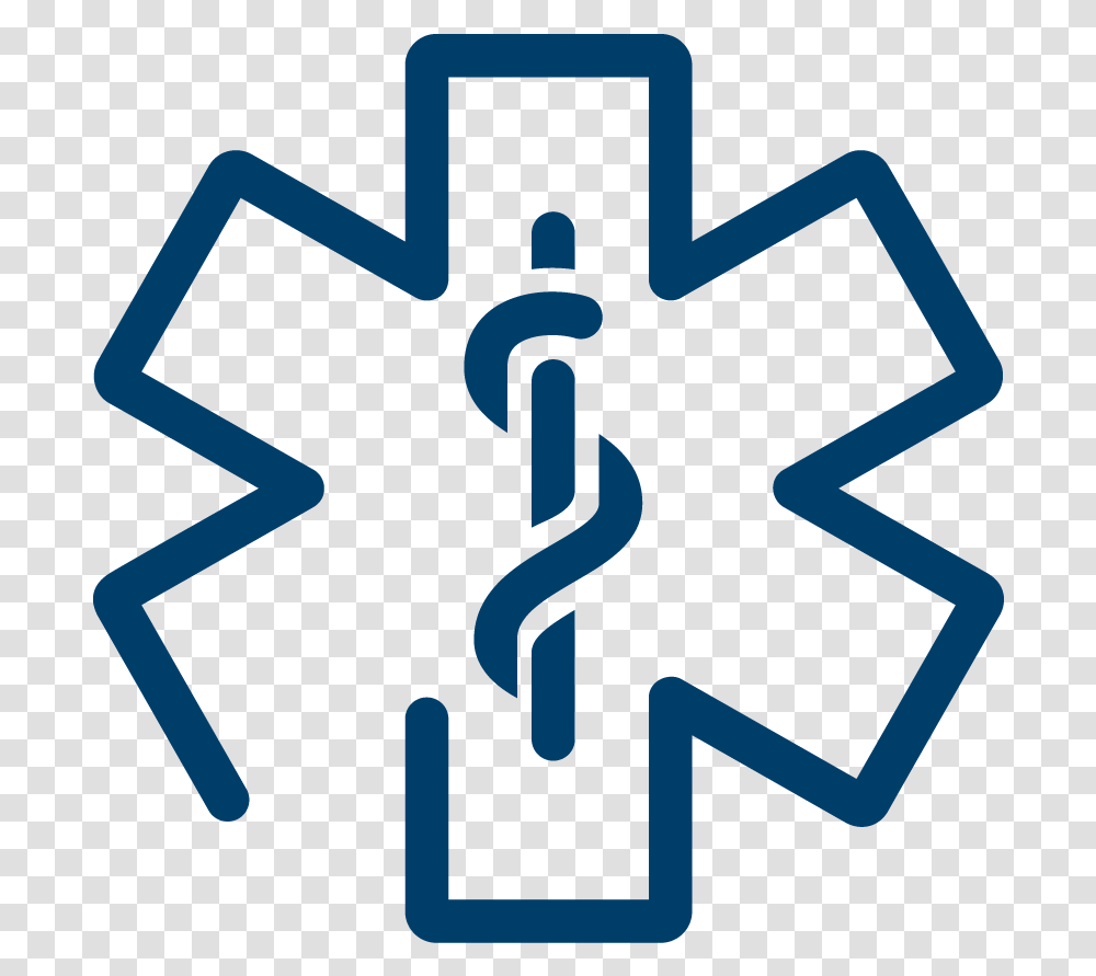 Star Of Life White Blue, Number, Cross Transparent Png